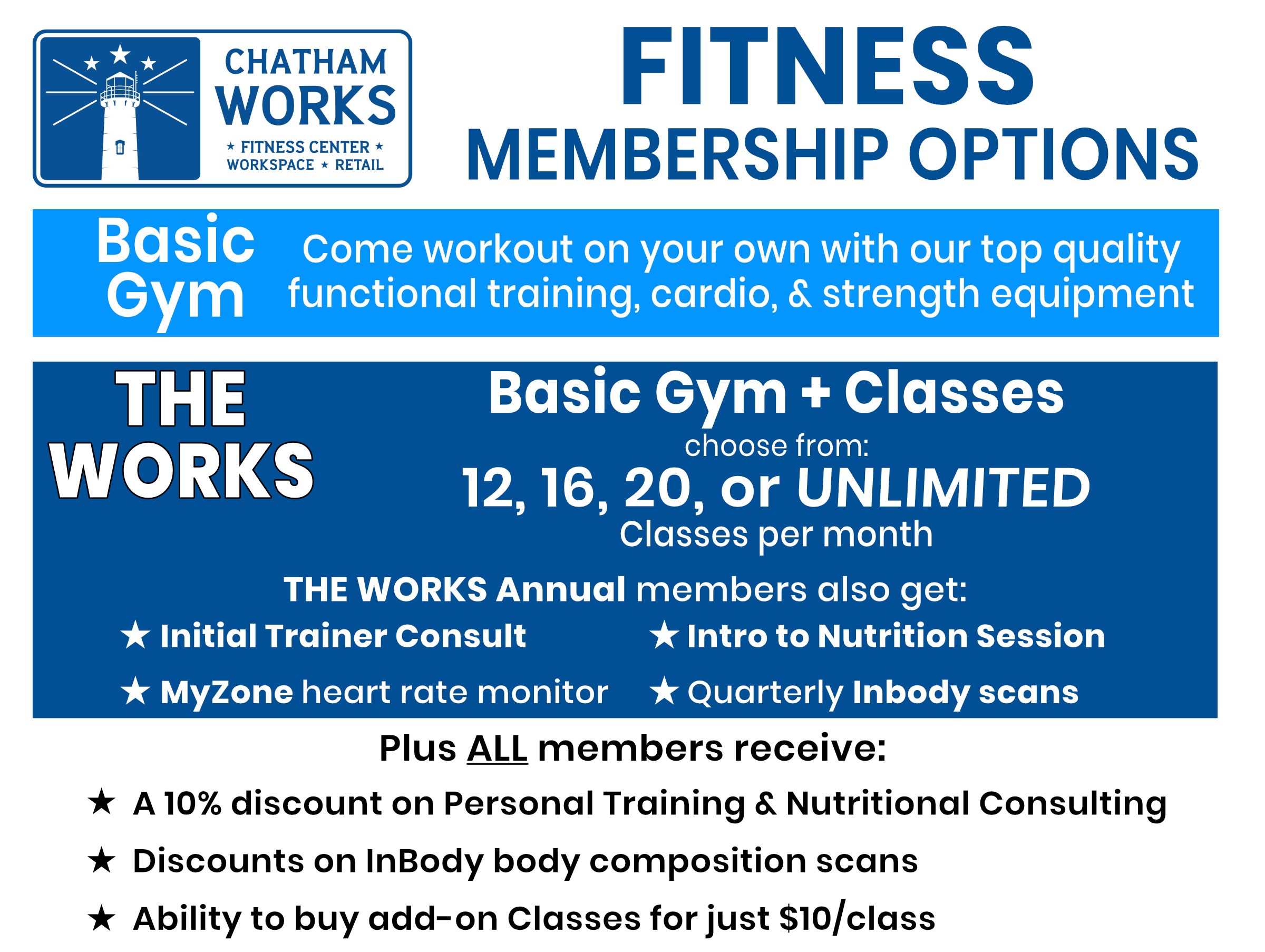 Fitness Membership Options web fall2022
